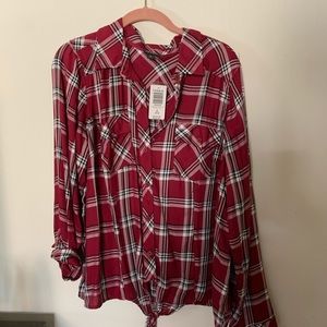 Cute red and white flannel